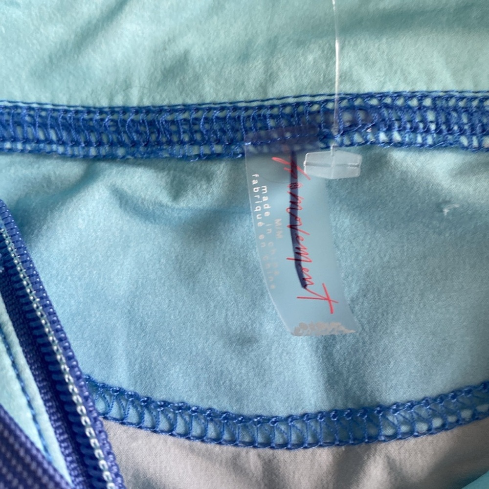 Free People Movement Backspin Quarter Zip Ombre Blue Pullover Jacket Active - Picture 5 of 9
